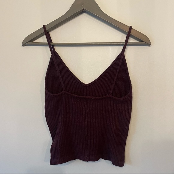 Rich Plum Brandy Melville Cropped Tank- One Size - Picture 4 of 4